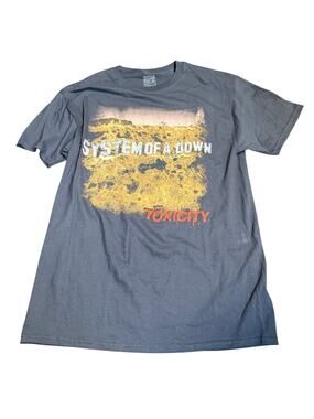 System Of A Down Vintage "Toxicity" Graphic Tee, Charcoal Gray, Unisex Medium